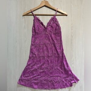 Butterfly Lilac Lace Slip Dress by la vie en rose size small